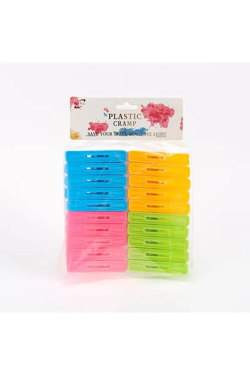 Plastic Cloth Hanging  Clips - 20 Pcs