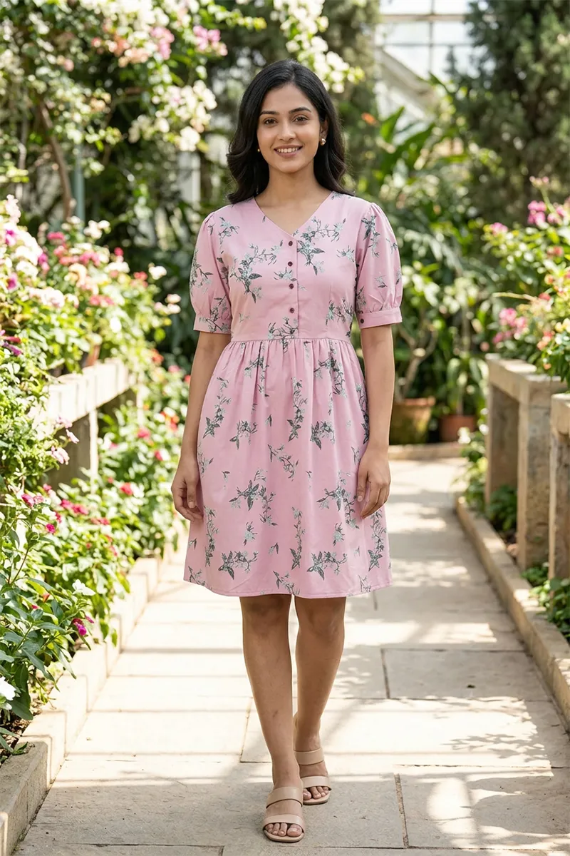 Viscose Rayon Printed Dress for Women