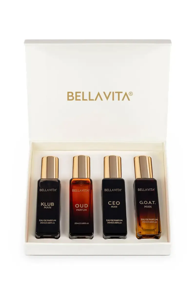 Bellavita Luxury Perfume Gift Set for Men- 4 X 20ml 