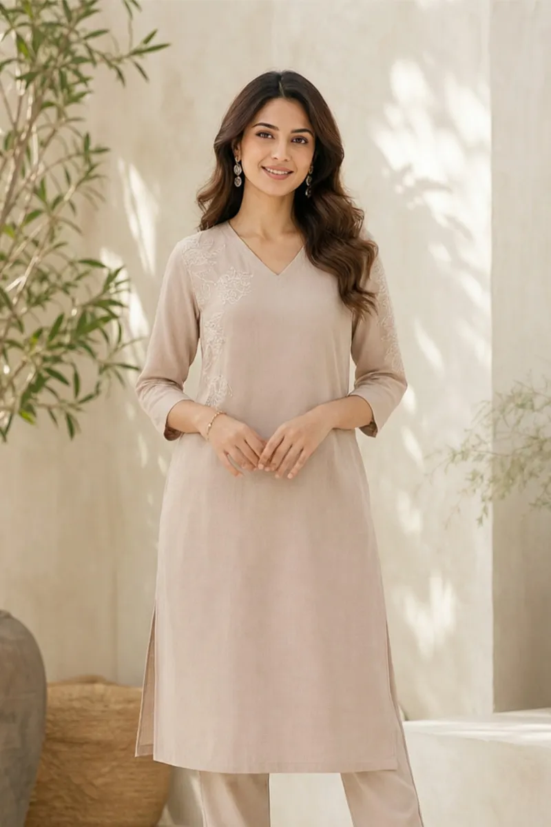 Cotton Flex Embroidered Kurti for Women 022557XXLBEI