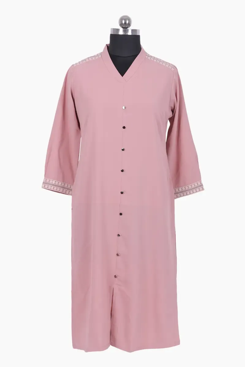 Rayon Solid Kurta for Women 022558XXLDUSPIN