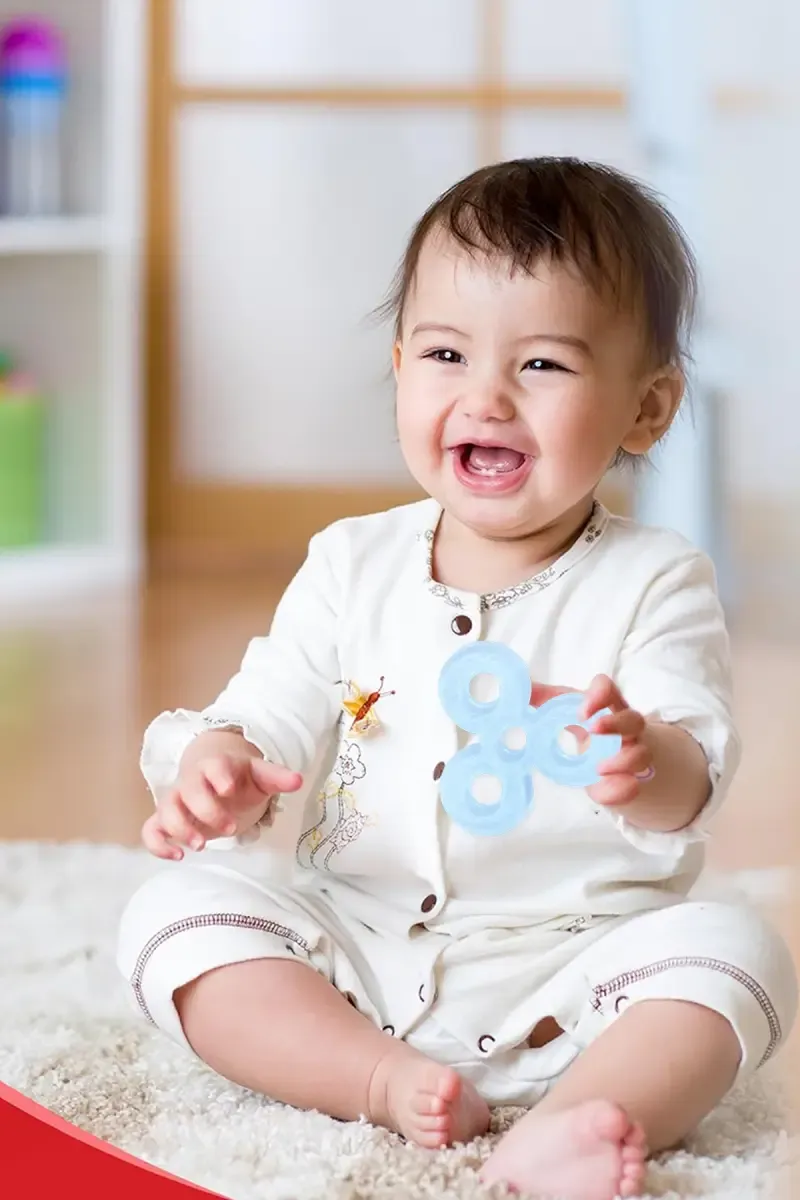 Silicone Teether For Toddlers (Blue) 022624BLU