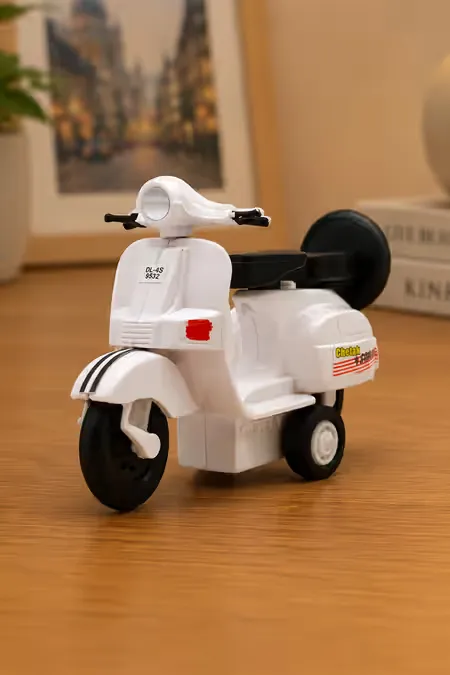 Baby Chetak Scooter Pull Back Toy (White) 022661WHI