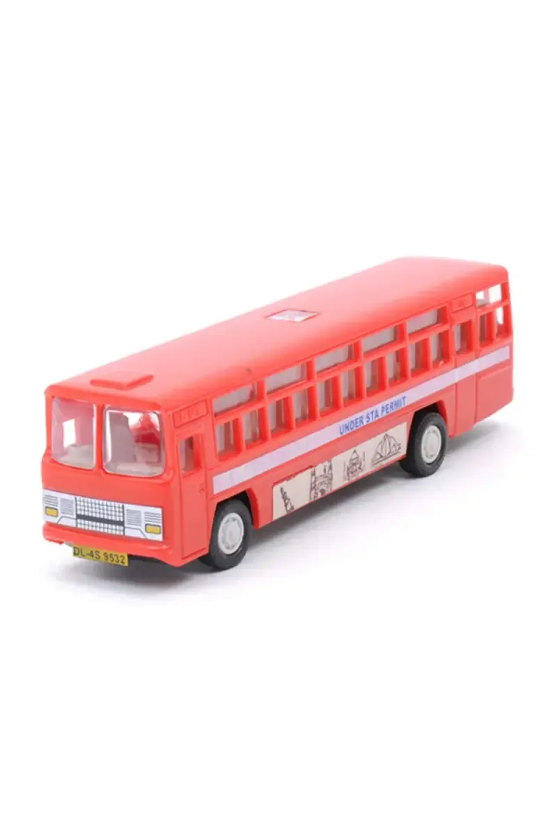 City Bus Pull Back Toy (Red) 022684RED