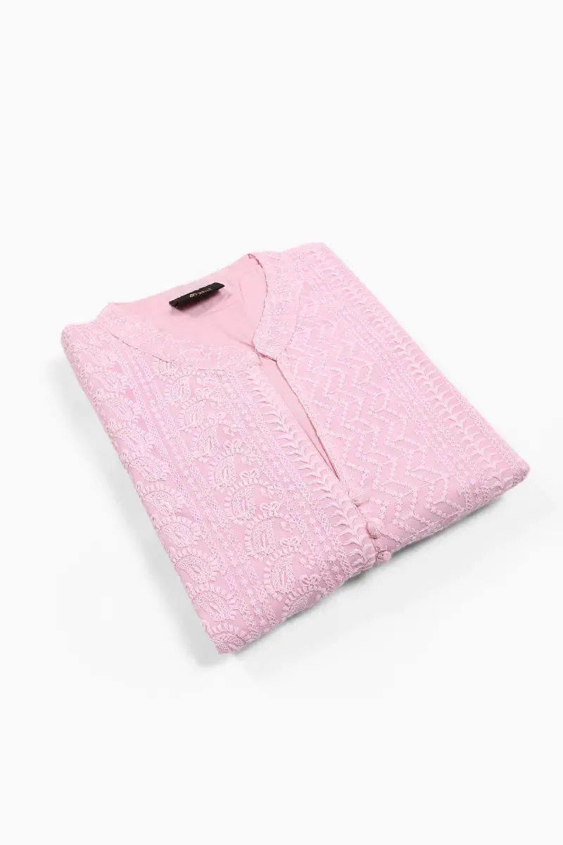 Cotton Embroidered Kurta for Women