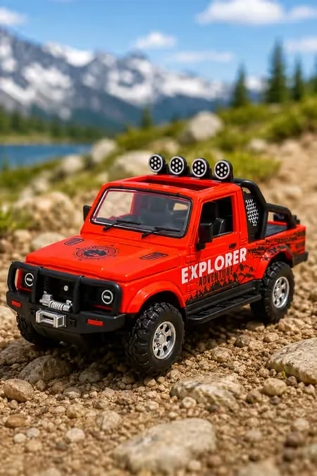 Explorer Adventure Pull Back Toy Car (Red) 