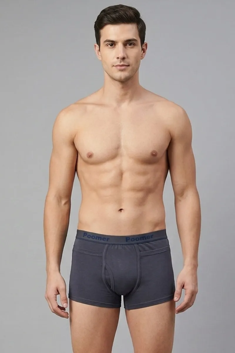 Men's Cotton Solid Trunks 022792GRE902