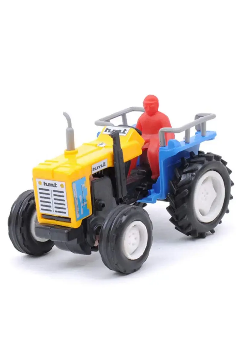 Tractor with Trolley  Pull Back Toy - Multicolor