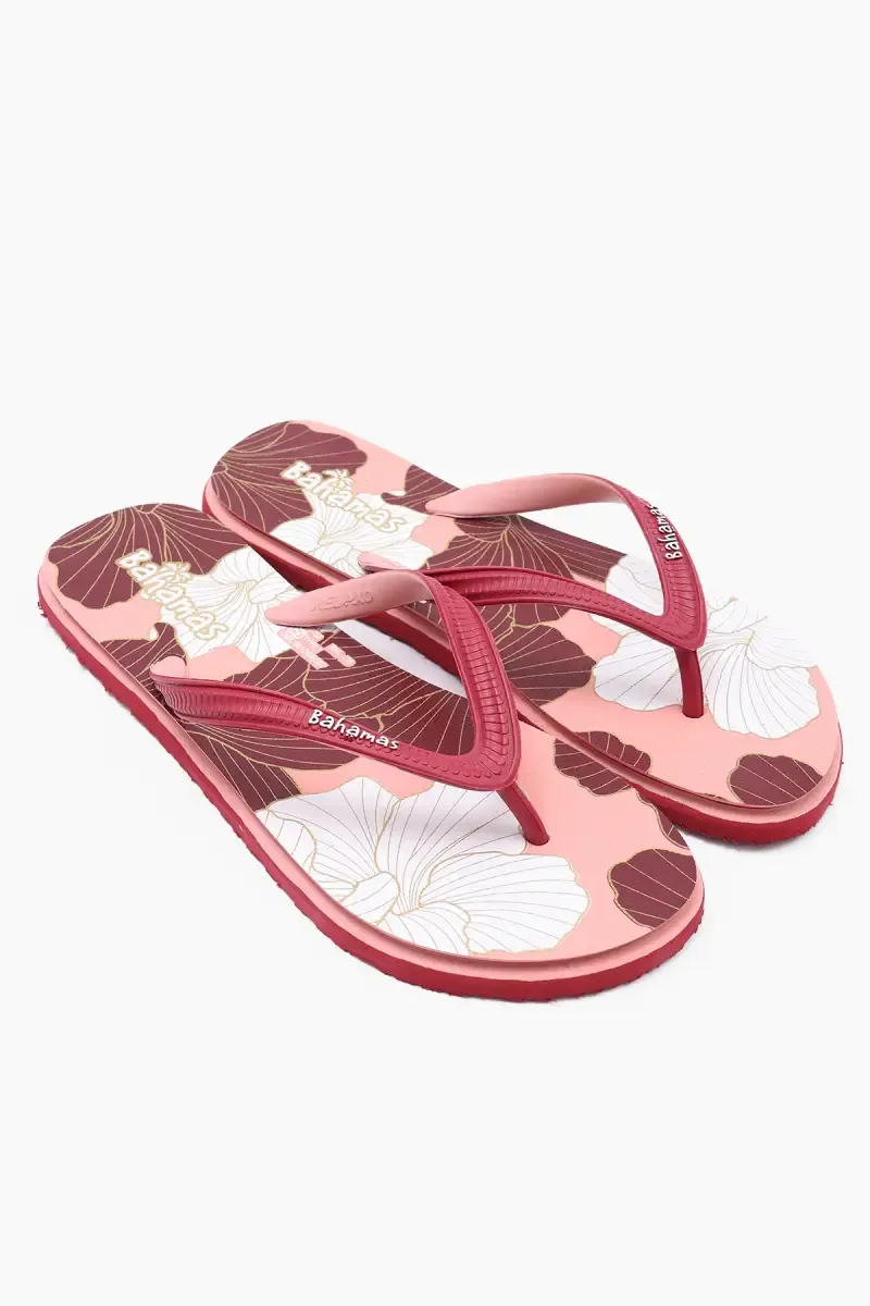 Floral Printed Casual Flip Flop for Women 0229028BUR&PEA