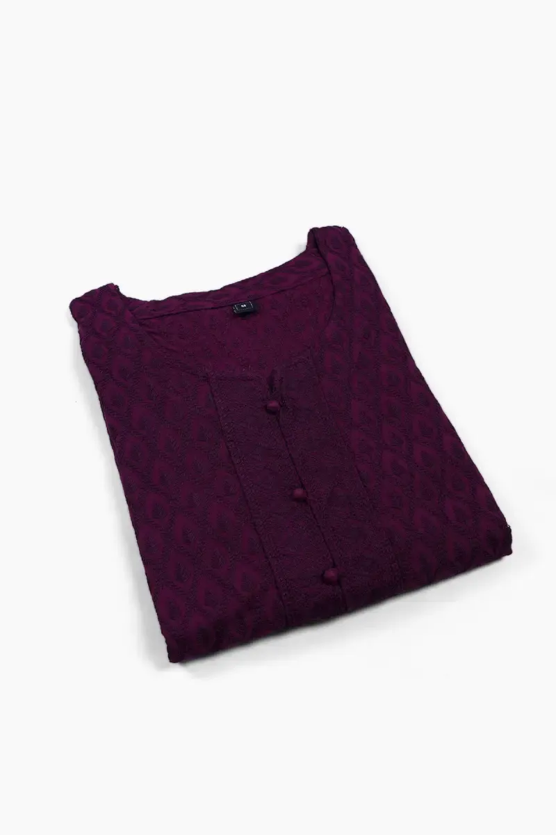 Rayon Embroidered Chikankari Kurti for Women