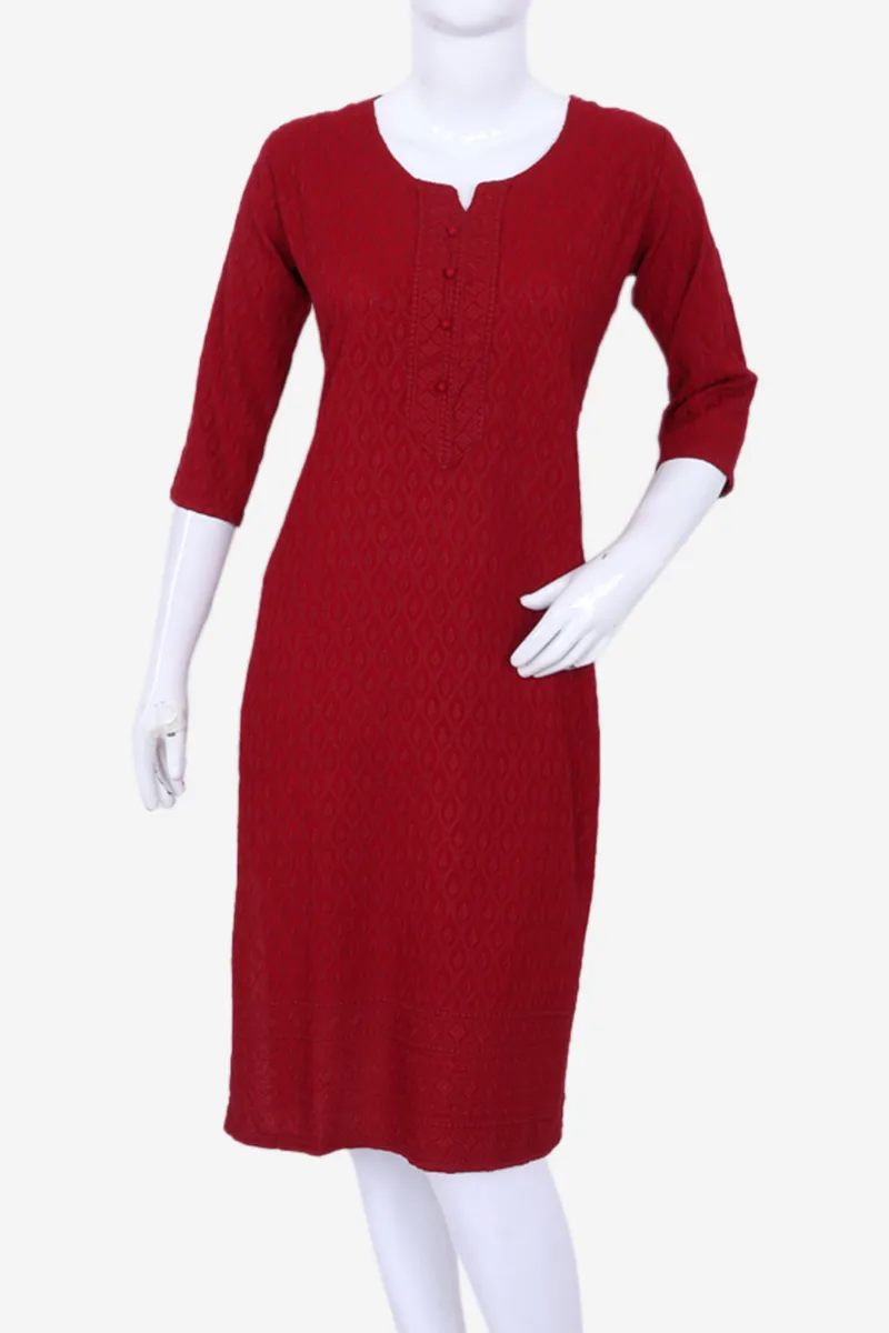 Rayon Embroidered Chikankari Kurti for Women 022981MMAR