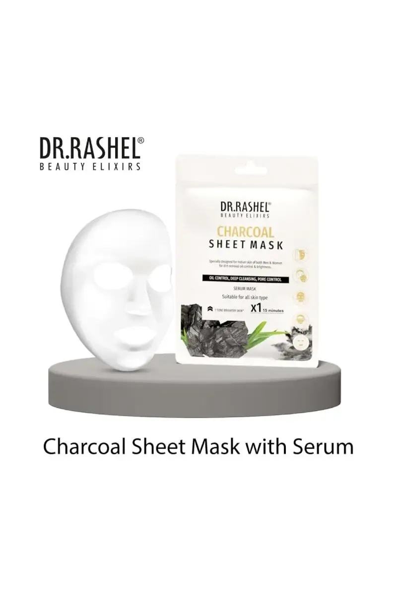 DR.RASHEL Charcoal Facial Sheet Mask with Serum - 20g 
