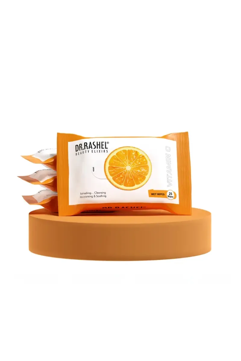 DR. Rashel Vitamin C Face Wipes - Pack Of 1 (25 Wipes)