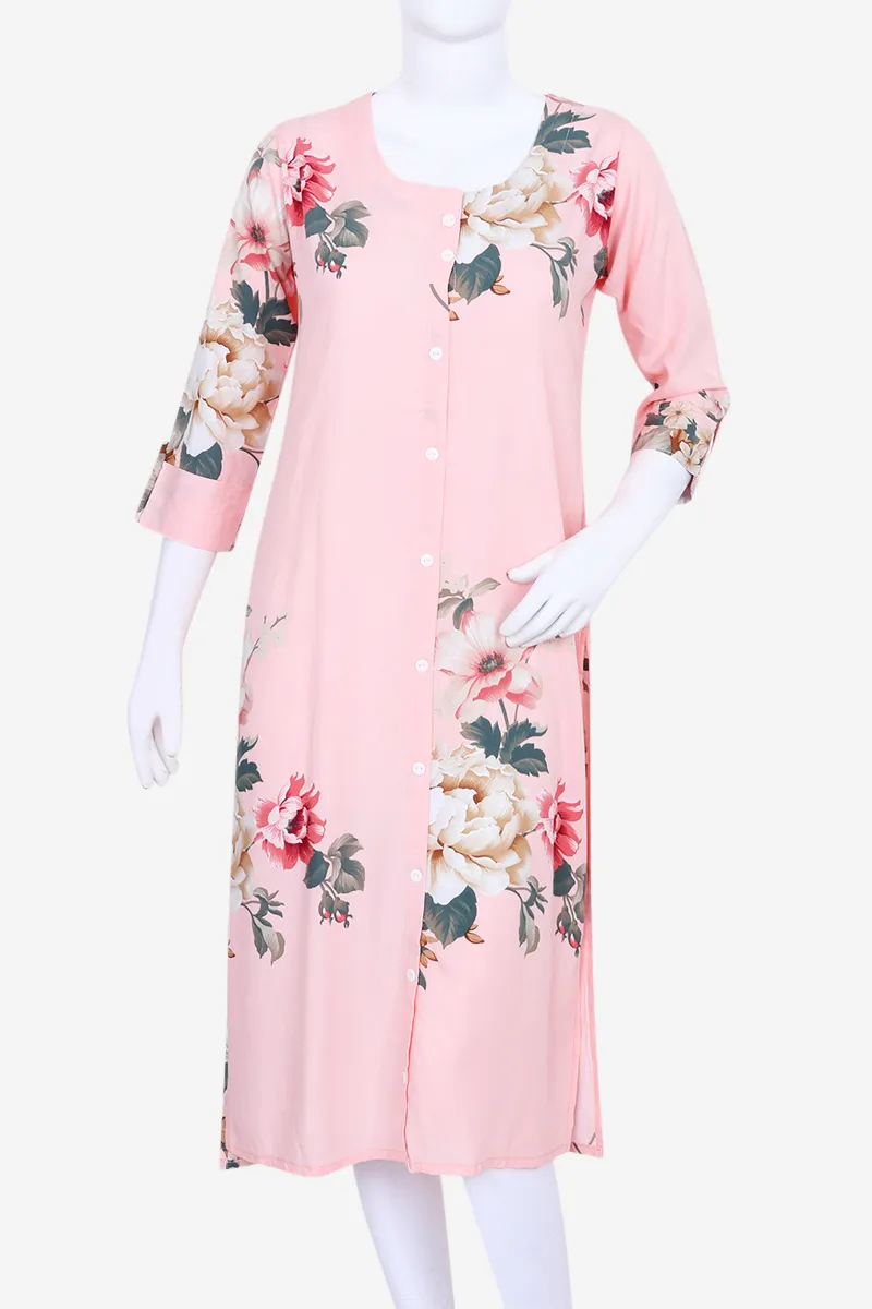 Rayon Printed Kurta for Women