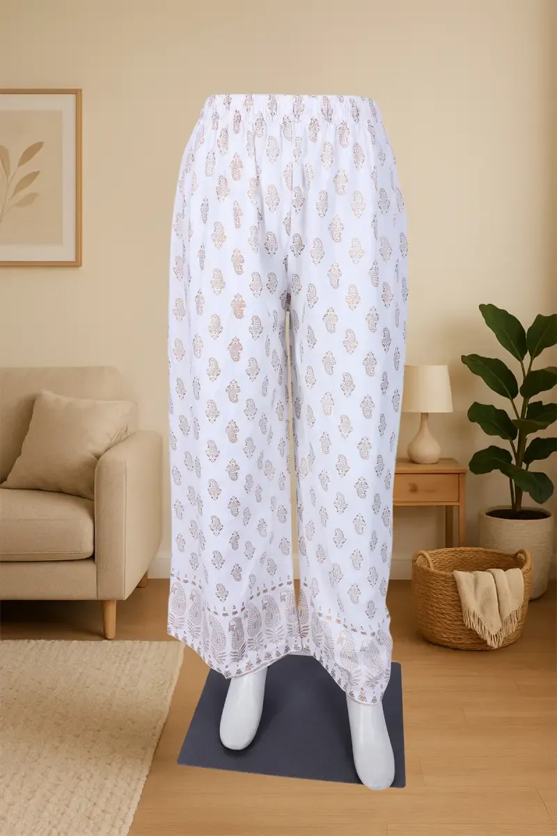 Cotton Paisley Printed Palazzo for Women
