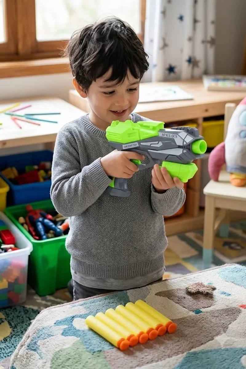 Thunder Strike Space Gun Toy - Green & Grey