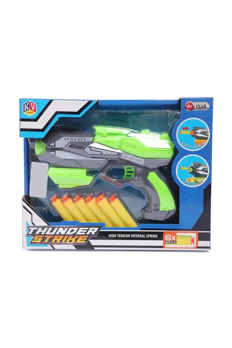 Thunder Strike Space Gun Toy - Green & Grey 023097GRE&GRE