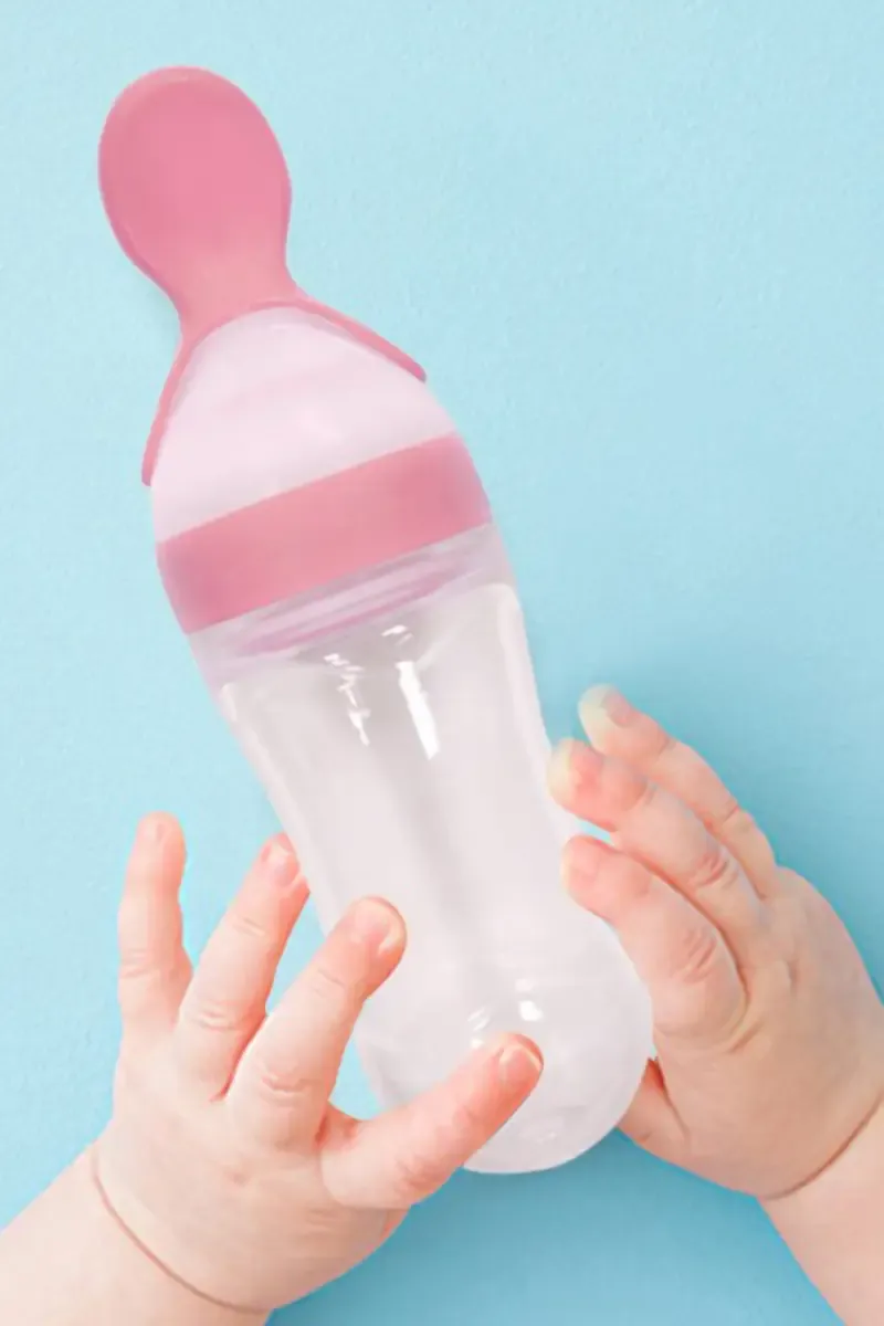 Squeezy Silicone Bottle Feeder For Kids  (Pink) 023112PIN