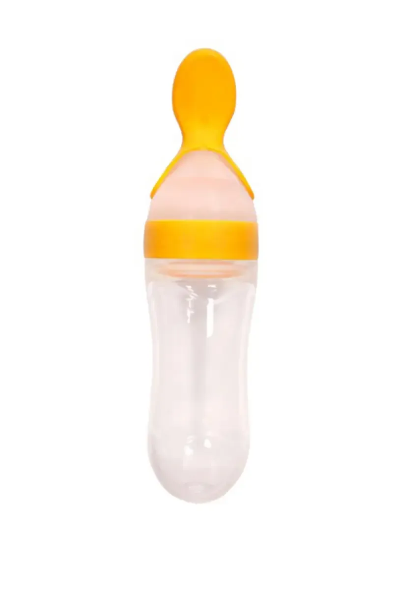 Squeezy Silicone Bottle Feeder For Kids  (Yellow) 023112YEL
