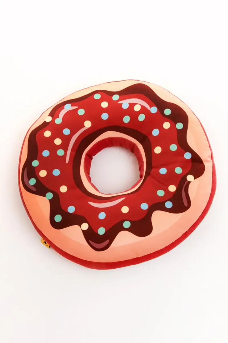 Soft Donut-Shaped Cushion by Happy Home Linens - Chocolate Brown 023174COT&POLCHOBRO