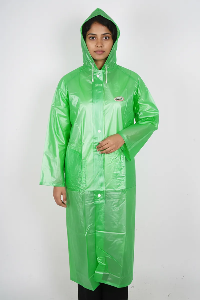 PVC Waterproof Rain Jacket for Women 023175GRE48