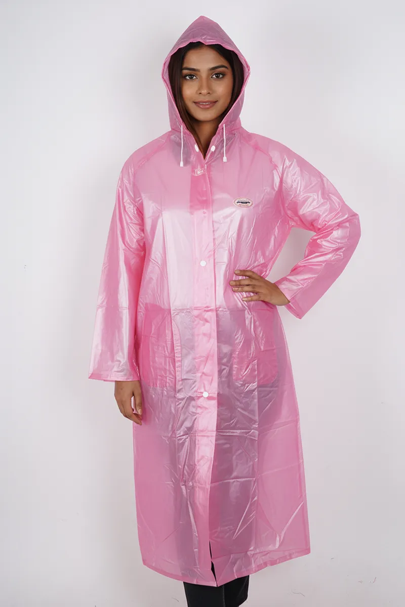 PVC Waterproof Rain Jacket for Women 023175PIN52