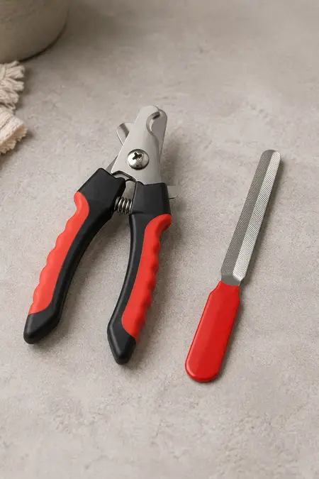 Nail Clipper & Claw For Pet Dogs (Red) - Medium
