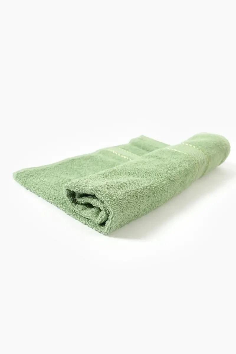 Turkish Cotton Hand Towel, 1 Pc - 40 x 60 Cm (Green) (Leaf Dew)