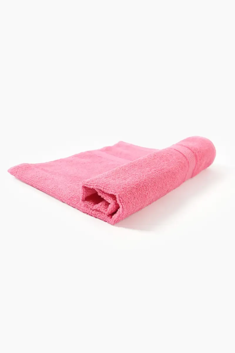 Turkish Cotton Hand Towel, 1 Pc - 40 x 60 Cm (Pink) (Leaf Dew)