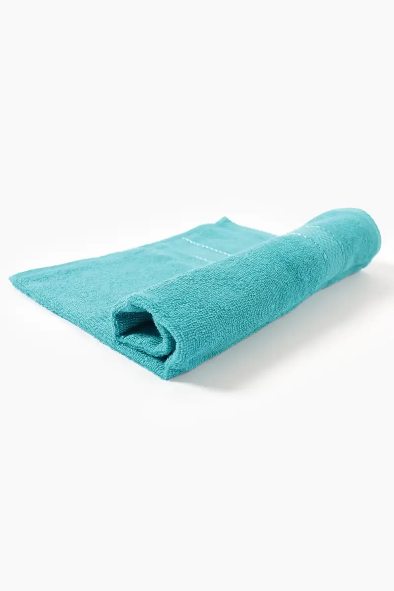 Turkish Cotton Hand Towel, 1 Pc - 40 x 60 Cm (Teal) (Leaf Dew)
