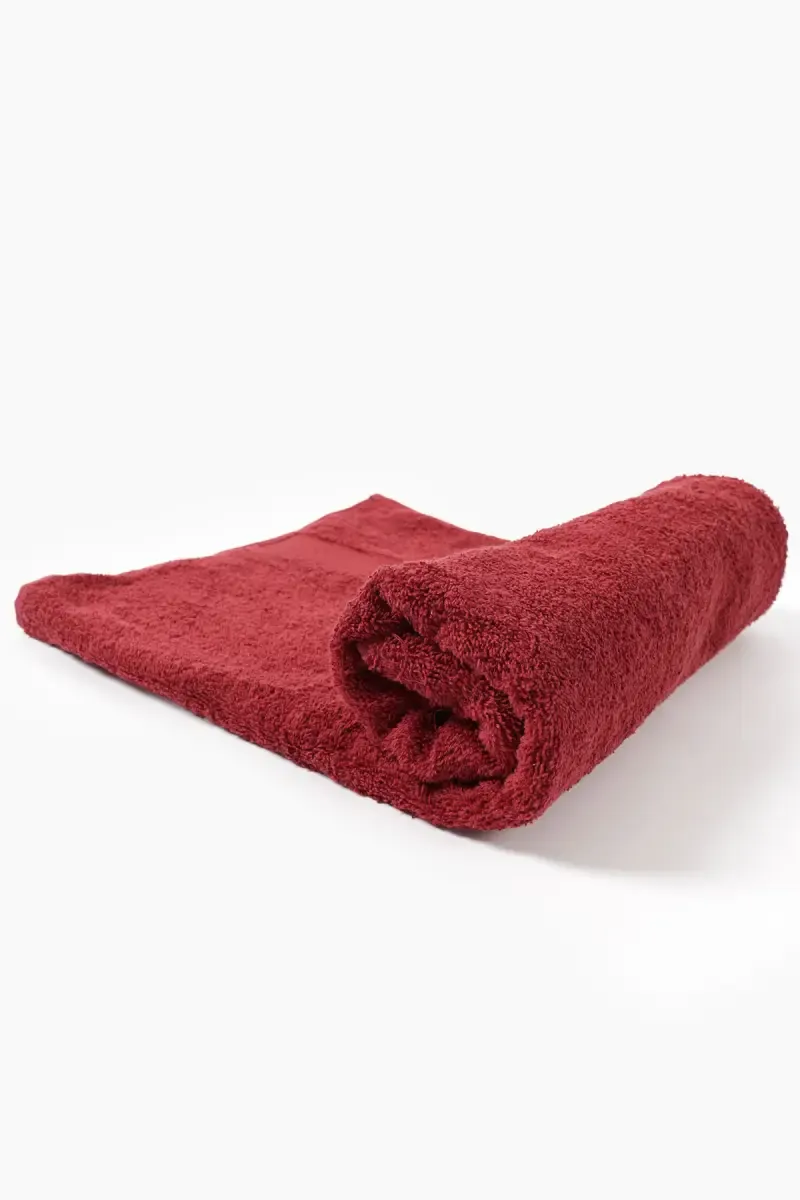 Turkish Cotton Bath Towel, 1 Pc - 75 x 150 Cm (Maroon) (Leaf Dew) 023210MAR1