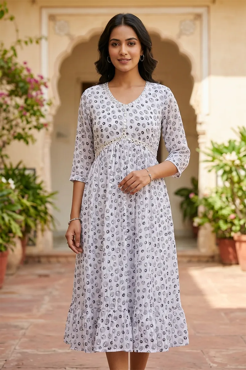 Georgette Conversational Print Kurti for Women