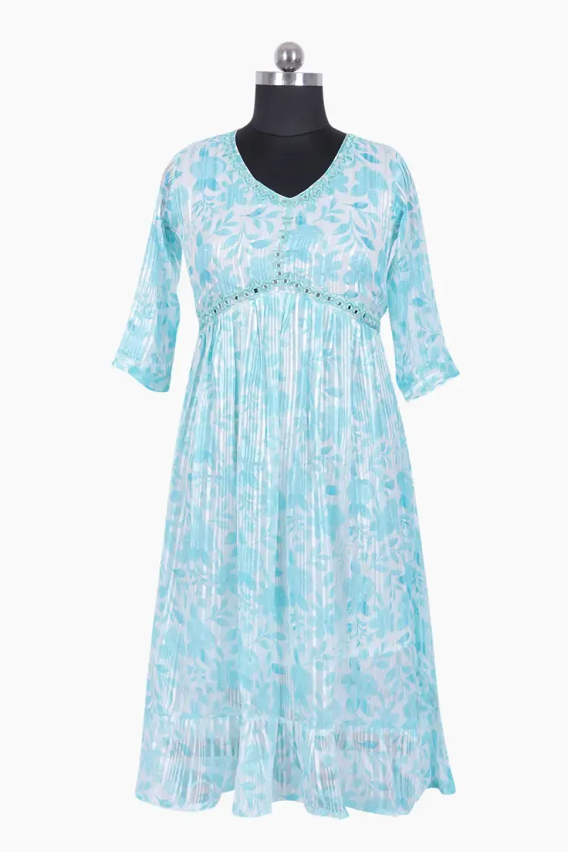 Georgette Floral Print Kurti for Women