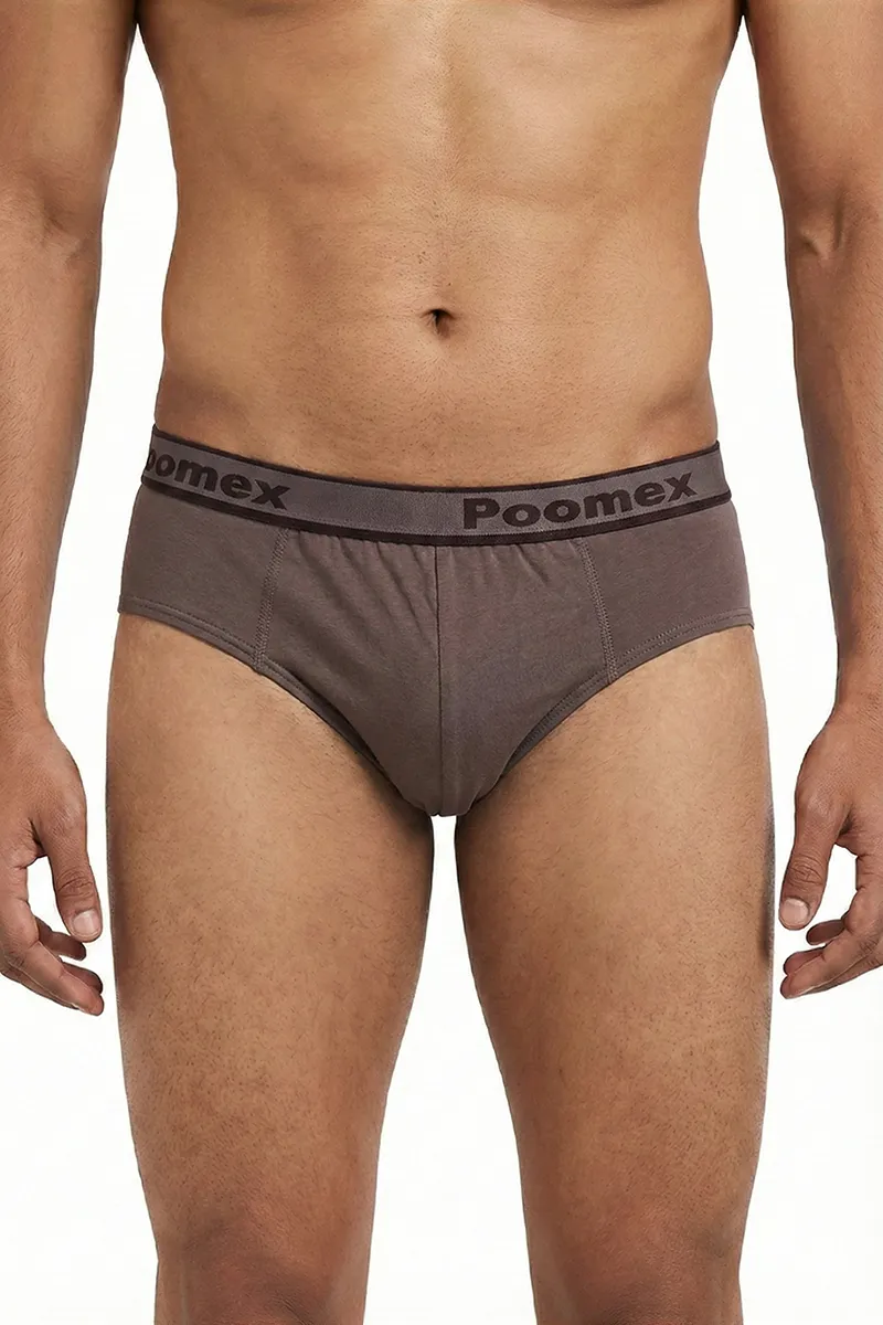 Men's Cotton Solid Briefs 023247100BRO