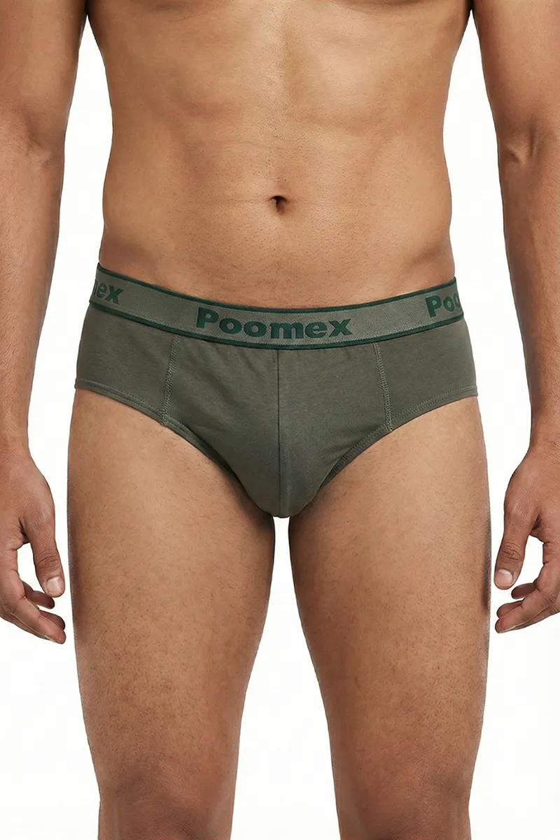 Men's Cotton Solid Briefs 02324780GRE