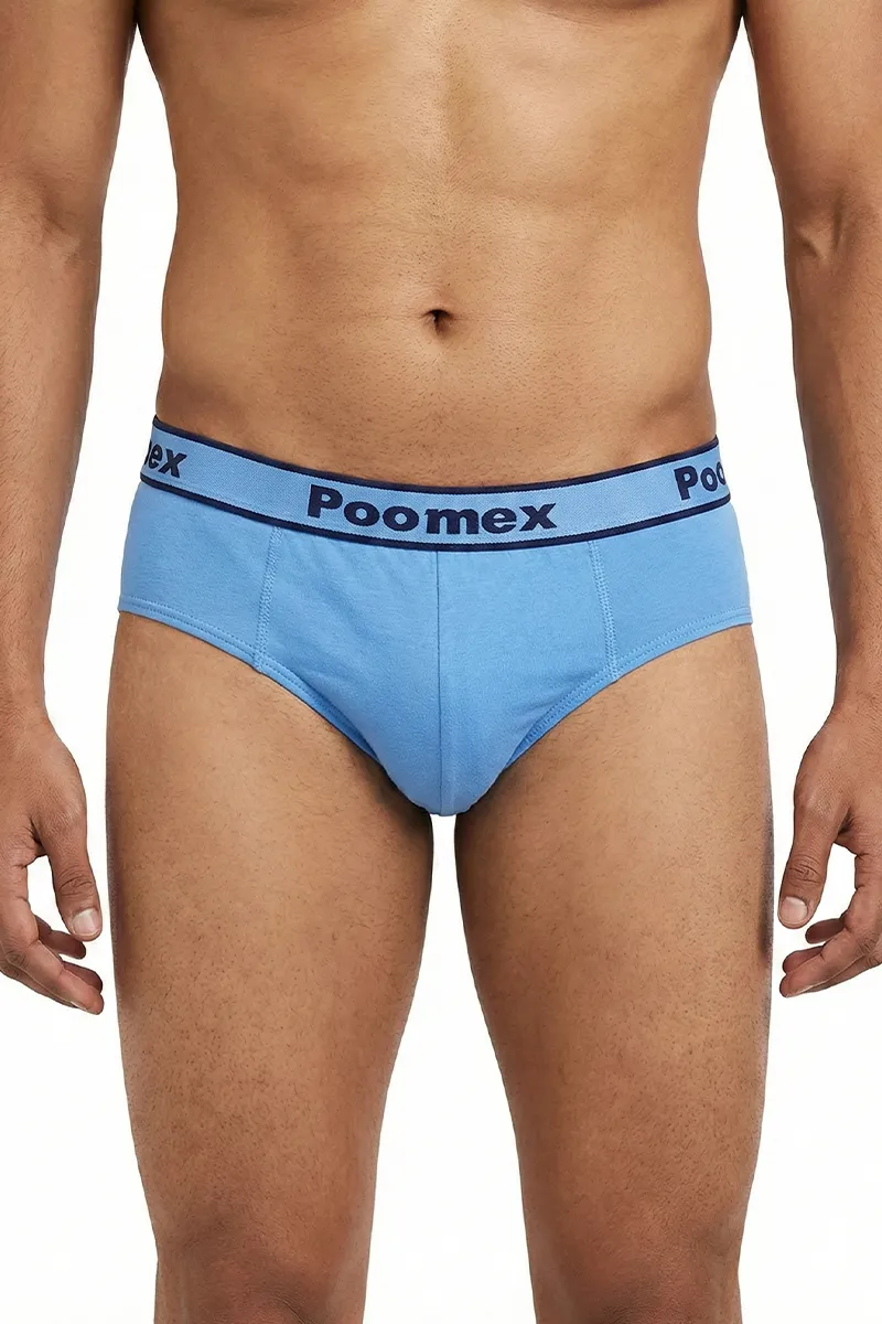 Men's Cotton Solid Briefs 02324785BLU