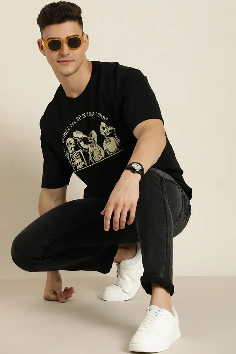 Men's Graphic Print Oversized T-shirt