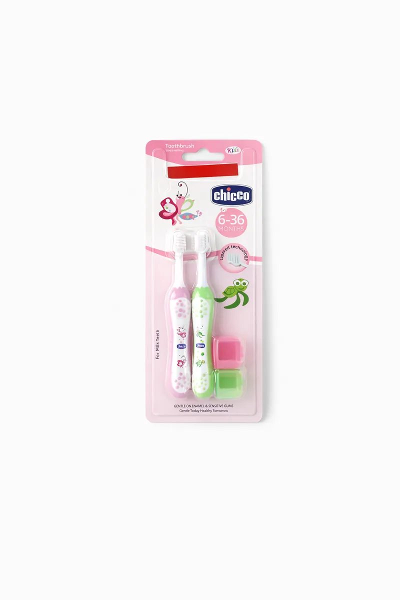 Chicco Oral Care Toothbrush for Kids - Pack Of 2