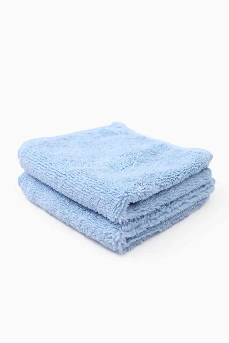 Microfiber Face Towel, 2 Pcs - 30 x 30 Cm (Sky Blue) (Copper Smith) 023285SKYBLU1