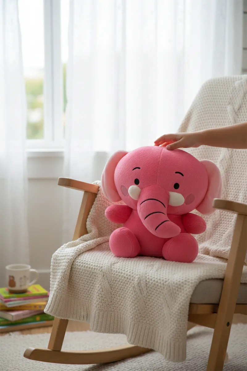 Elephant Soft Toys for Kids - (Pink)