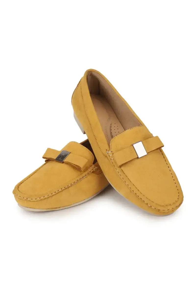 Women's Bliss Casual Knotted Suede Loafers 0234395MUSYEL