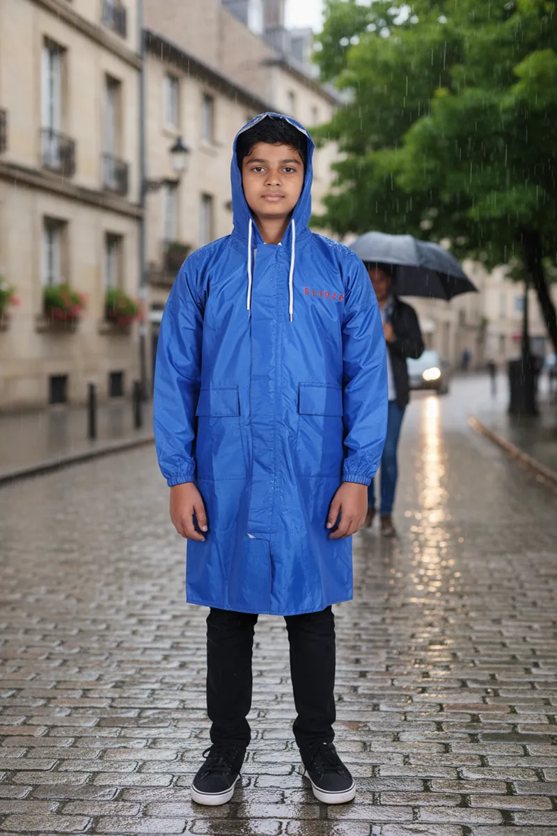 Solid Rain Coat for Boy