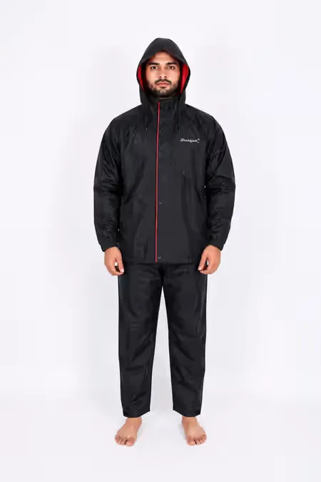 Nylon Waterproof Rain Coat Set for Men (2-Pcs Set)