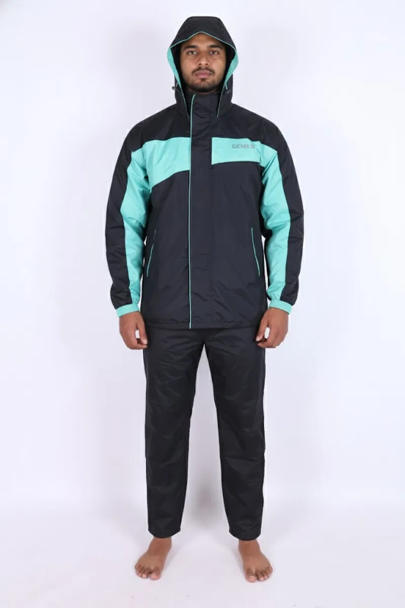 Nylon Waterproof Rain Jacket Set for Men (2-Pcs Set)