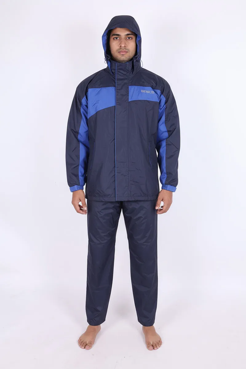 Nylon Waterproof Rain Jacket Set for Men (2-Pcs Set)