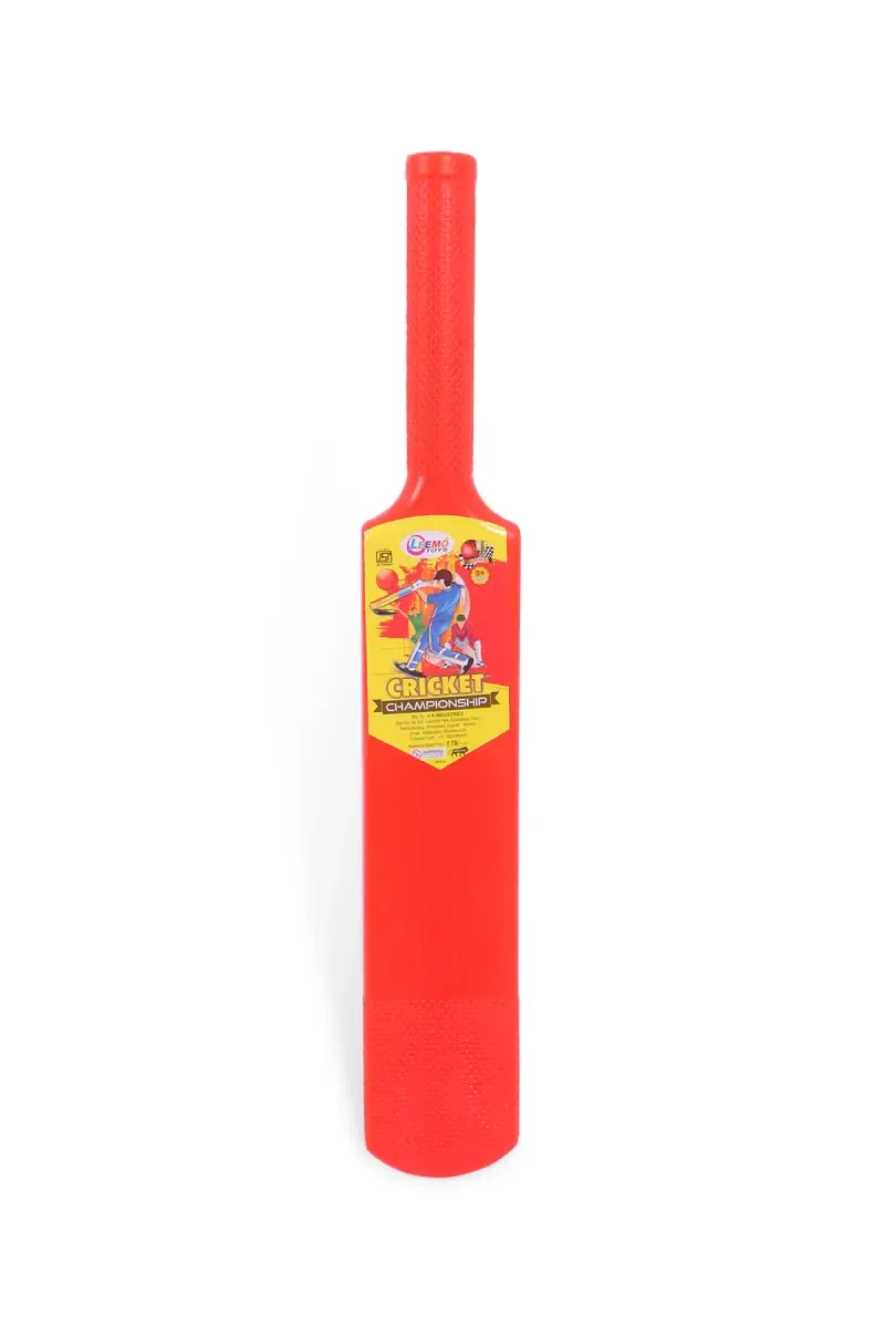 Plastic Cricket Bat and Ball Set For Kids (Red)
