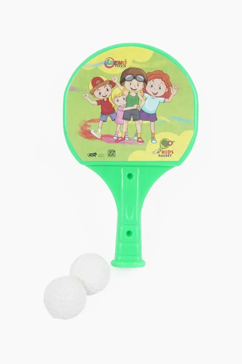 Table Tennis Play Kit for Kids (2 * Ball & 2 * Bat) - Green