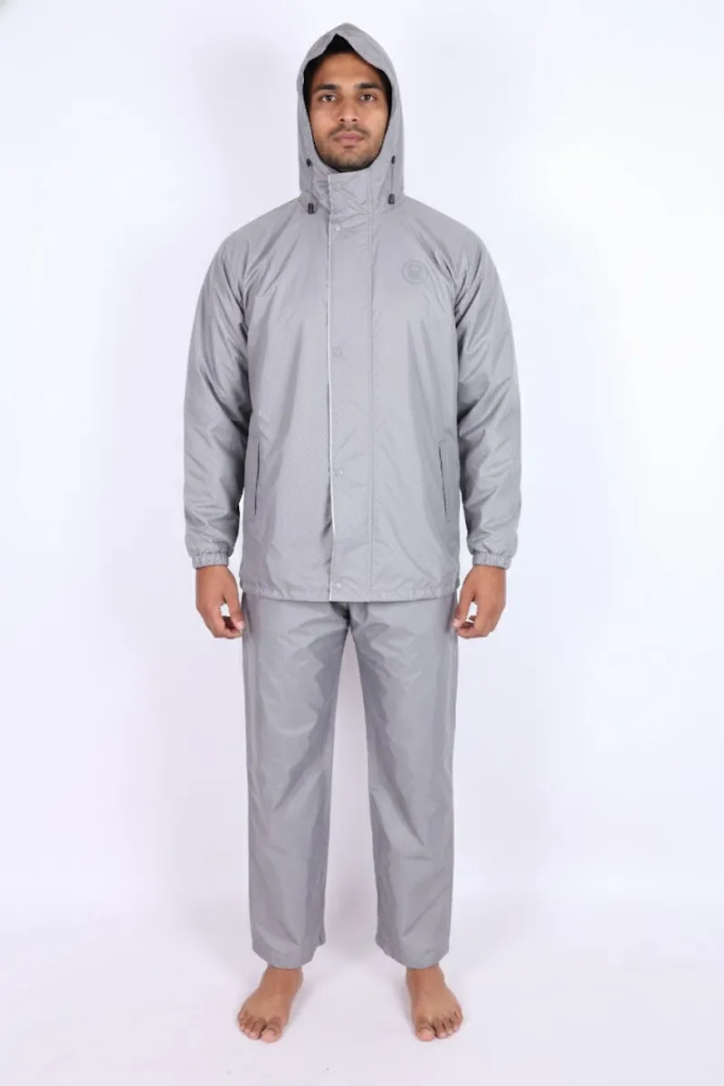 Nylon Waterproof Rain Coat Set for Men (2-Pcs Set)