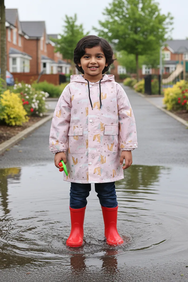 Boy's Printed Rain Jacket