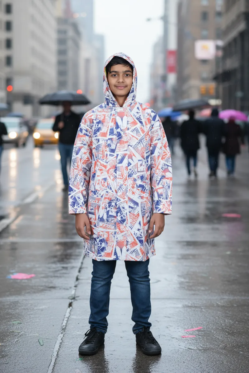 Printed Rain Jacket for Boy